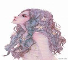 水彩人物画小清新